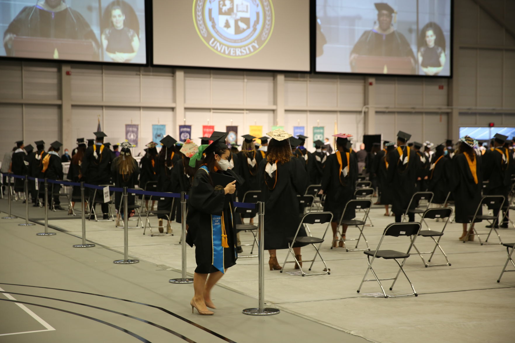 Stockton University commencement Tuesday, May 11, 2021 at the Galloway Township campus